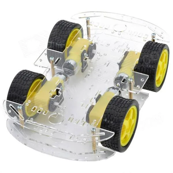 4-Wheel Robot Base + Gearmotors + Battery Holder - Image 4