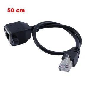 RJ45 Male to Panel-Mount RJ45 Female Cable - 50 cm