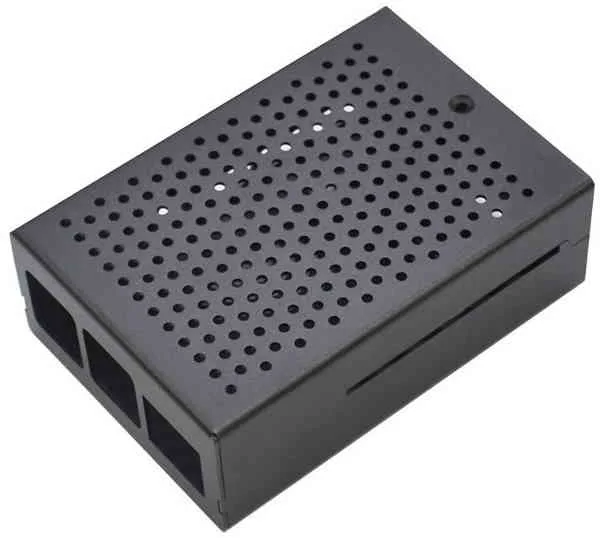 Aluminium Case with Fan for Raspberry Pi 4 - Black - Image 5