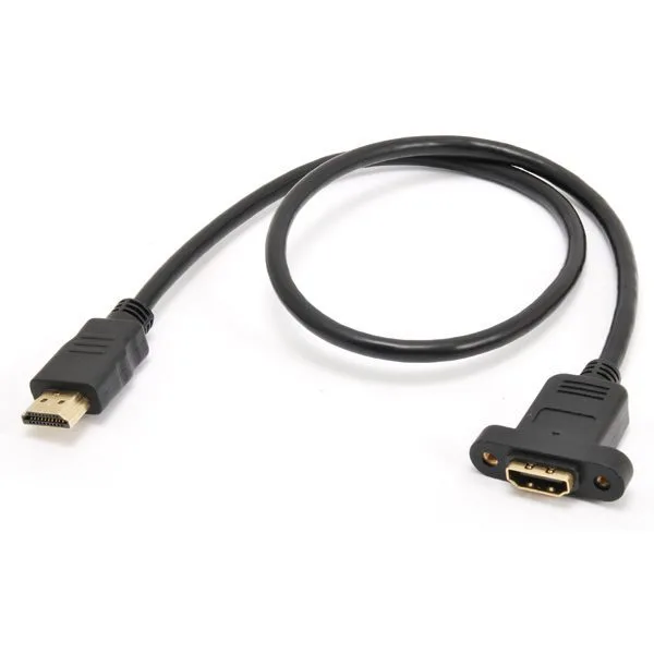 HDMI Male to Panel-mount HDMI Female Cable - Image 3