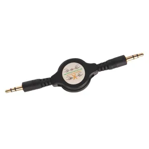 3.5 mm jack cable, male to male - retractable