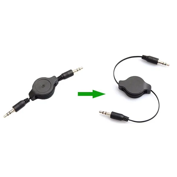 3.5 mm jack cable, male to male - retractable - Image 3