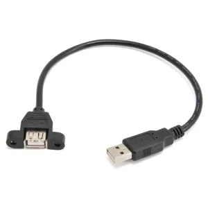 USB Male to Panel-mount USB Female Cable