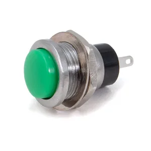 Green momentary ON-OFF mini push button