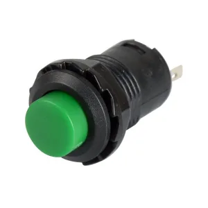 Mini push button switch - green