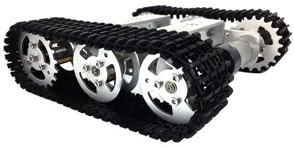 Tracked robot with electronics, DC motors and wireless controller - Image 3