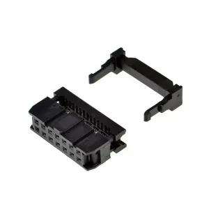 Crimp IDC connector for 2x7 pin flat cable - female