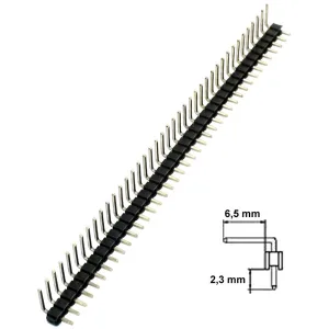 40-Pin Male Header Strip, 90° - 2.54mm Pitch
