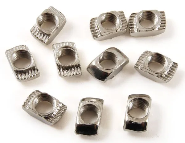 Pack of 10 M5x10 T-nuts, series 20, 6 mm slot - Image 1