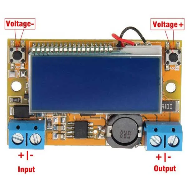 DC/DC Step-Down Converter with LCD Display – 5-23V in, 0-16.5V out, 2A - Image 4