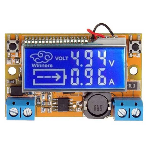 DC/DC Step-Down Converter with LCD Display – 5-23V in, 0-16.5V out, 2A - Image 1