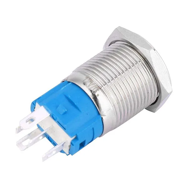 Vandal-Resistant Metal Switch 16mm - Green LED - Image 3