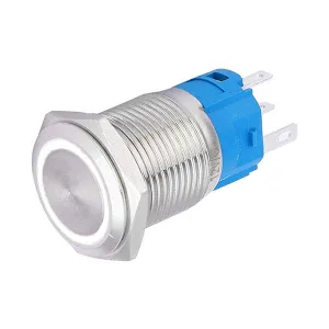 Anti-vandal switch 16 mm - white LED