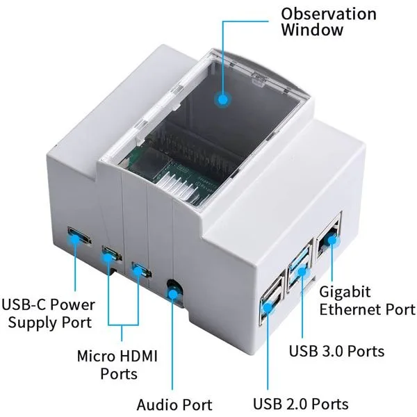 DIN rail enclosure for Raspberry Pi 4 - Image 3