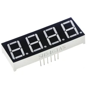 0.56″ 4-Digit 7-Segment Display, Common Anode - Red