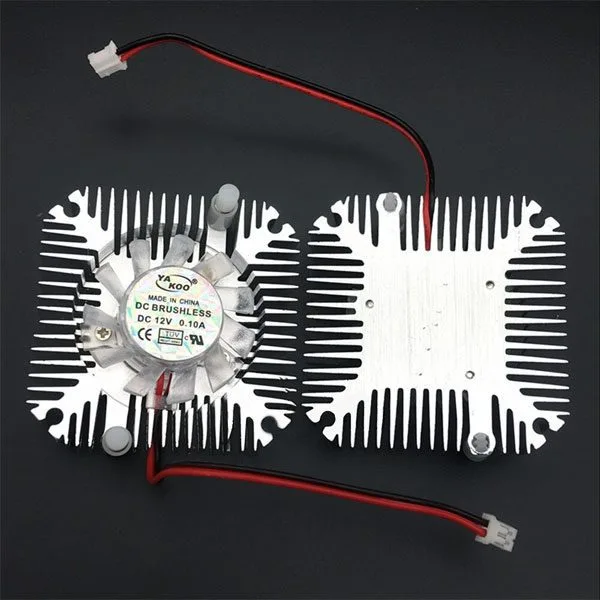 Aluminium heatsink with 12 volt fan - Image 3
