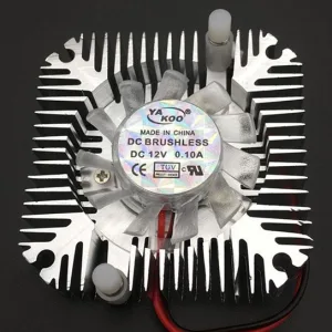 Aluminium heatsink with 12 volt fan