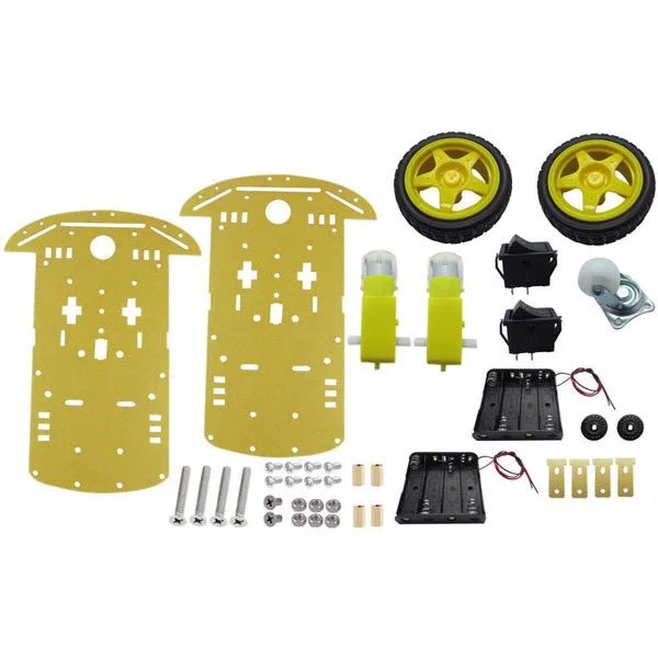 Robot base Chassis+Wheels+Motors+Battery holders - Image 1