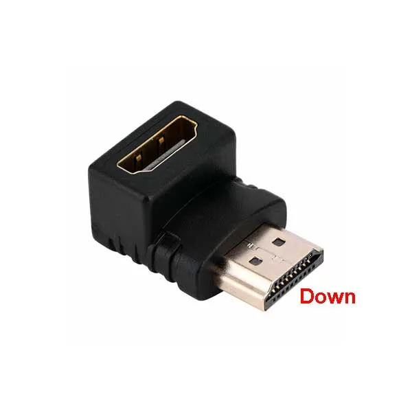 HDMI male to HDMI female adapter 90° Down type - Image 1