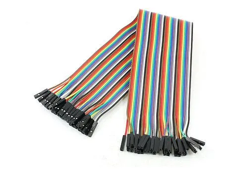 40 Coloured Female-Female Jumper Wires - Image 1