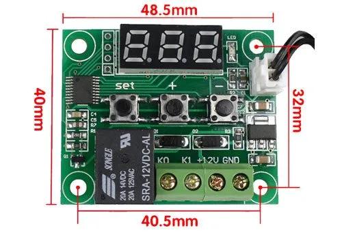 Mini Thermostat -50°C to +110°C with probe and relay - Image 3