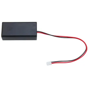 2 x AA battery holder with cover, switch and connector
