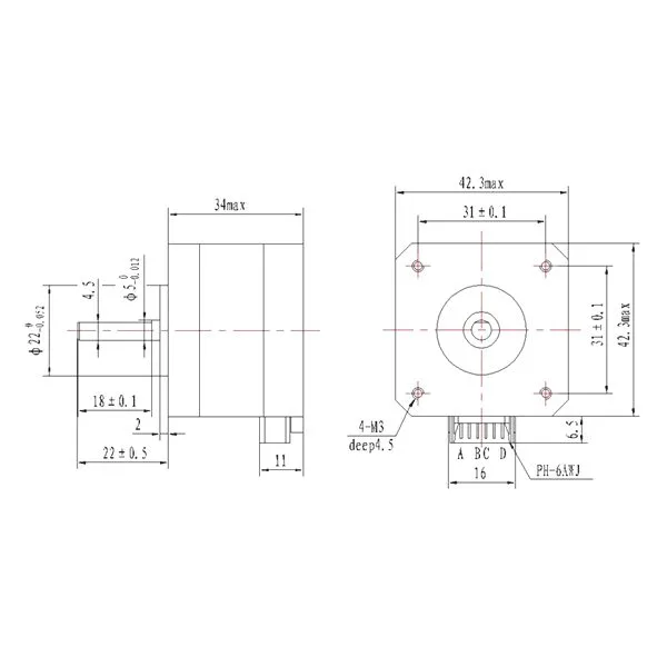 NEMA 17 Bipolar Stepper Motor - 1.5 A - Image 3