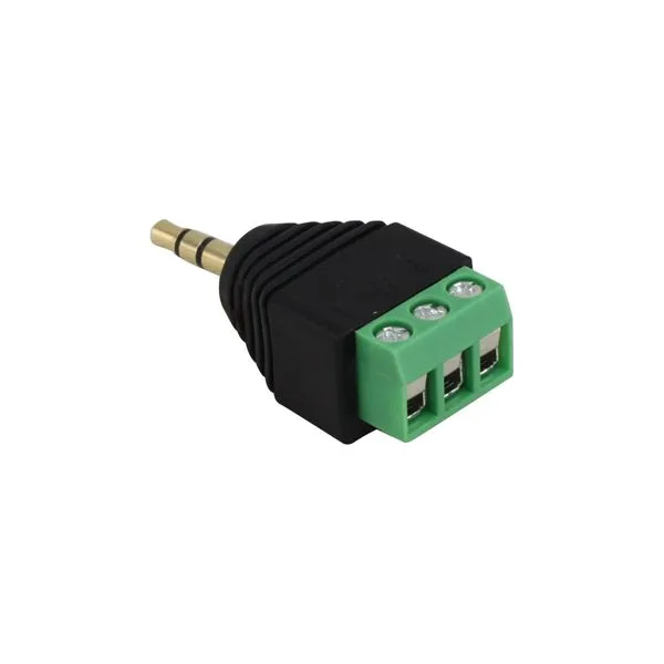 3.5 mm stereo jack plug with 3-way screw terminal - Image 3