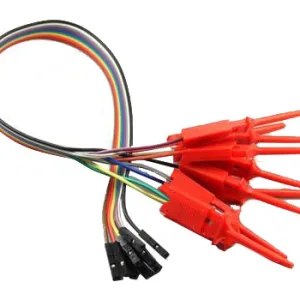 Test Leads with Red Clips - 10 pcs