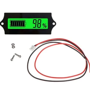 LCD Charge Indicator for Lead-Acid, Lithium and Lithium-Iron-Phosphate Batteries - Green