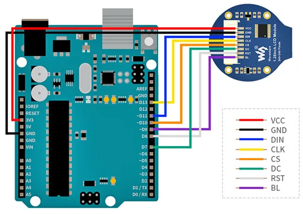 Display LCD SPI 1.28" - 240x240 pixels - Image 5