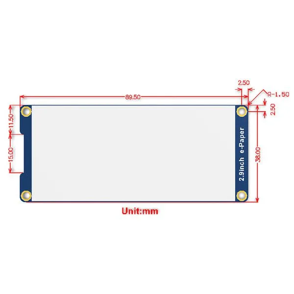 EPAPERUART 2.9 inch e-Paper module 296x128 - Image 5