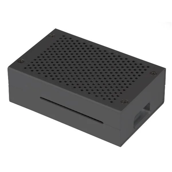 Aluminium Case for Raspberry Pi 4 - Black - Image 3