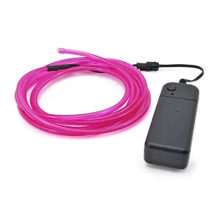 Flexible 5 mm Electroluminescent Wire with Battery Holder – 2M Blue