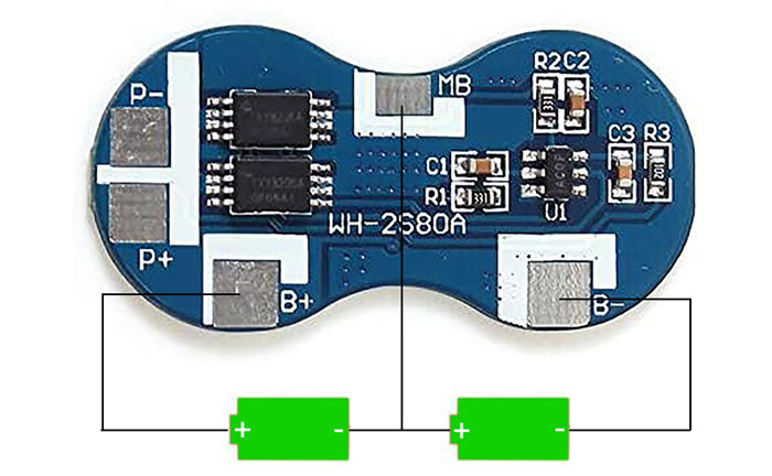 2S4A18650 - Battery wiring diagram