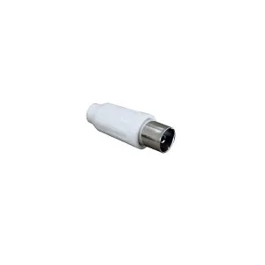 In-line coaxial socket for TV aerial