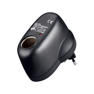 220 VAC - 12 VDC - 1 A Adapter, cigarette lighter plug