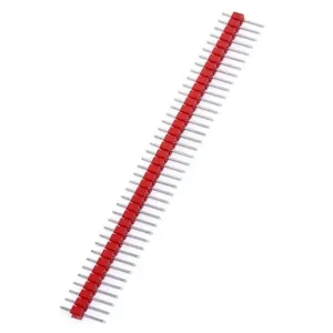 40-Pin Male Strip Connector, Red, 2.54mm Pitch