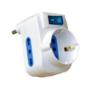 16A Mains Plug and Triple Socket with Switch