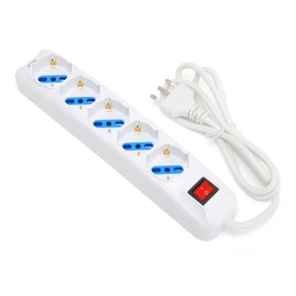5-Way Power Strip with Illuminated Switch - Image 1