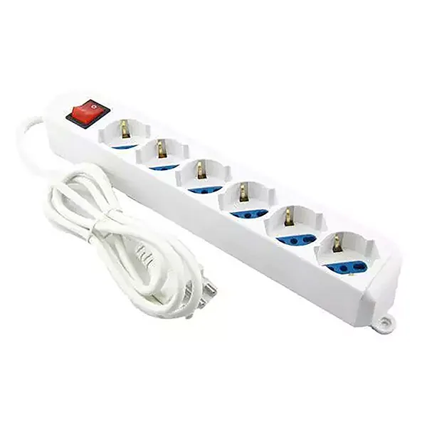 6-way Power Strip with Illuminated Switch - Image 1