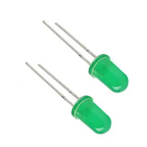 Set of 100 Round 5mm Green LEDs