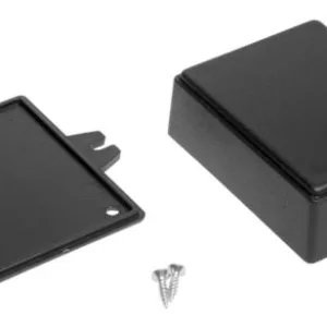 Plastic enclosure with mounting flanges - 27.9x58.8x75.9 mm