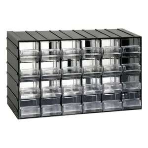 Modular Small Parts Drawer Cabinet 382x148x330mm - 24 Drawers - 600 Series