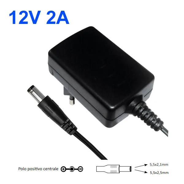 12 Volt - 2 A Power Supply - Plug 2.5 - 2.1 - Image 1