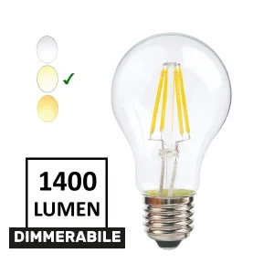 LED Filament Bulb - Neutral White 220 Vac - E27 Base - 10W - Dimmable