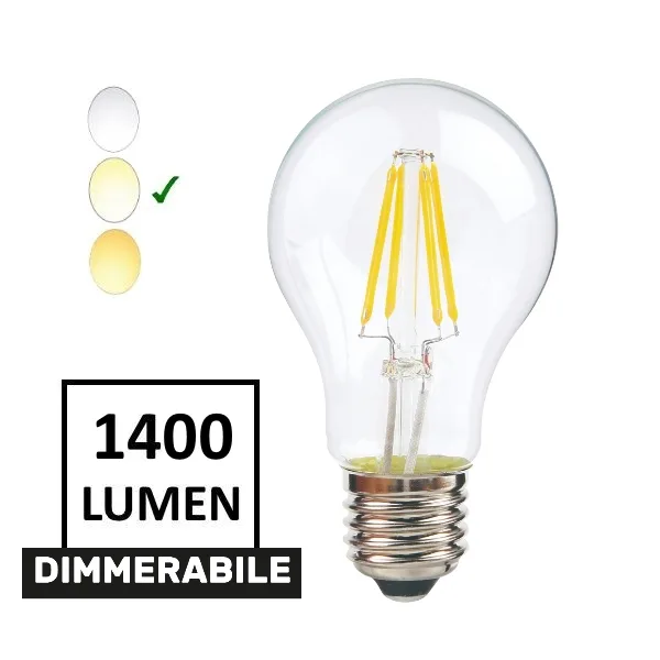 LED Filament Bulb - Neutral White 220 Vac - E27 Base - 10W - Dimmable - Image 1