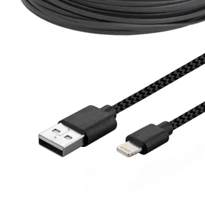 USB A Male to 8-pin Lightning Male Cable