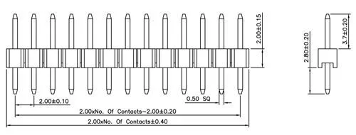 10-pole Strip Connector 2mm Pitch - Image 3