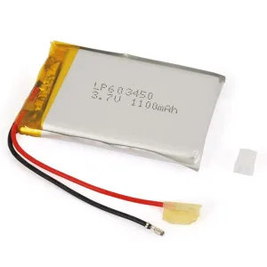 Lithium Polymer Battery 3.7 V 1100 mA - 2 mm pitch